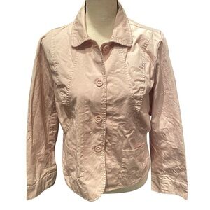 Pendleton Pink Cotton Blazer Size Large Petite